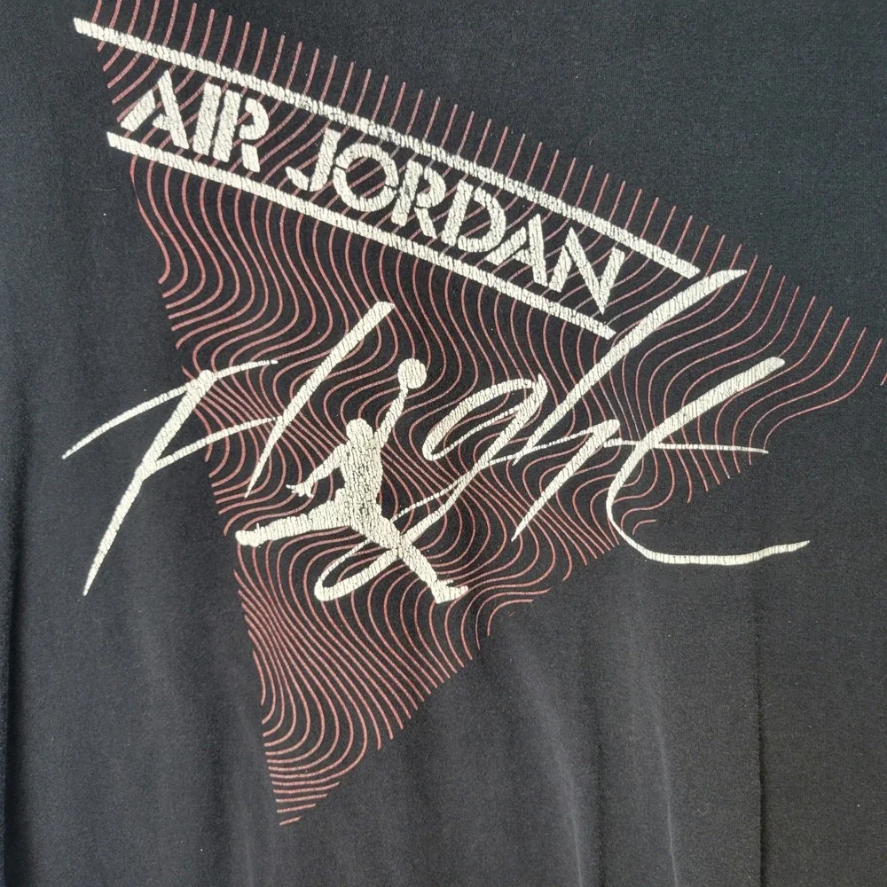 Air Jordan Flight T-Shirt Mens Large Black Graphic Jumpman Short Sleeve Tee